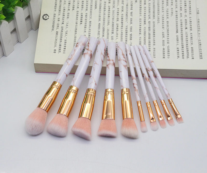 15 Marbled Design Makeup Brushes Set 15 Marbled Design Makeup Brushes Set